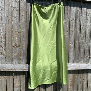 Topshop Midi Satin Skirt